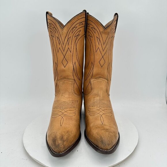 Frye Billy Tall Men Size 10B Women 11B 77697 Light Tan Leather Cowboy Boot - Picture 2 of 15